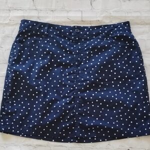 Navy Blue Polka Dot Skirt